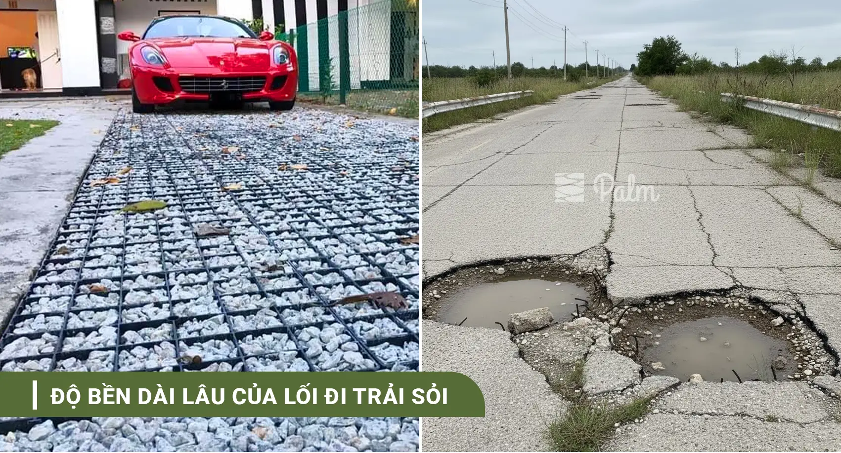 Vỉ nhựa trải sỏi bãi đậu xe | Tất tần tật về lợi ích, ứng dụng và cách lắp đặt